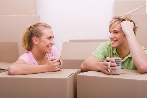Professional house removalists at work in Canary Wharf