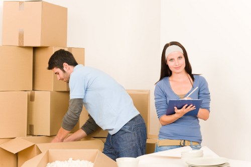 Professional truck moving service with eco-friendly practices in Canary Wharf
