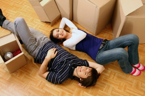 Interior layout showcasing space and organization in a removal truck